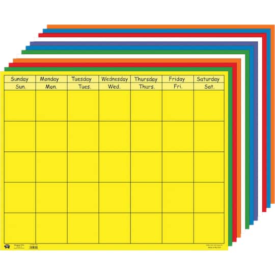Creative Shapes Etc™ Horizontal Calendar Set, 12ct.